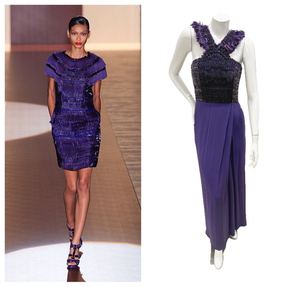 Gucci Purple Embellished Silk Evening Gown FW 2011–2012 IT 40 (US 4)